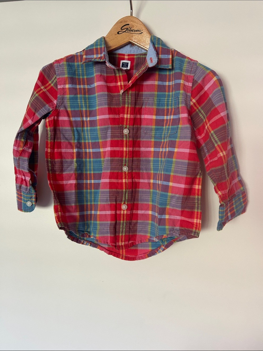 Janie and Jack Kids Plaid Button-Down Shirt size 18-24m